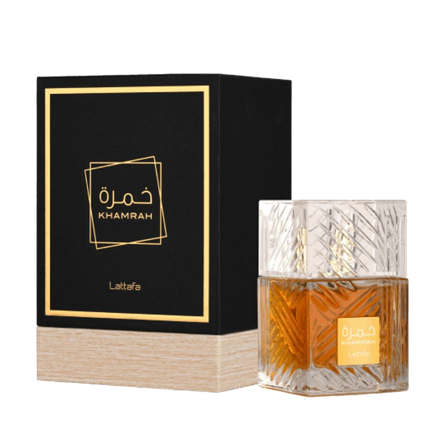 Lattafa Khamrah perfume bottle